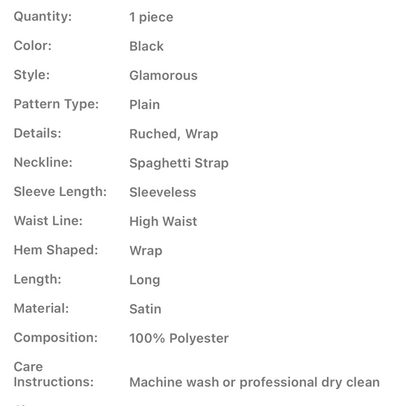 🆕😍Ladies Sexy Black Satin Midi Faux Wrapped Spaghetti DateNight Dress Smokin🔥 - Picture 7 of 16